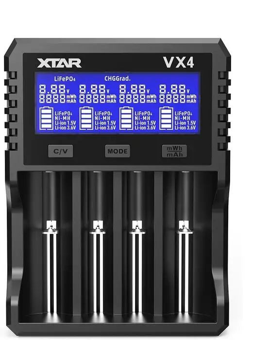 Incarcator acumulatori li-ion lifepo4, nimh, aa/aaa, 4 canale, afisaj lcd, vx4 xtar - imagine 7